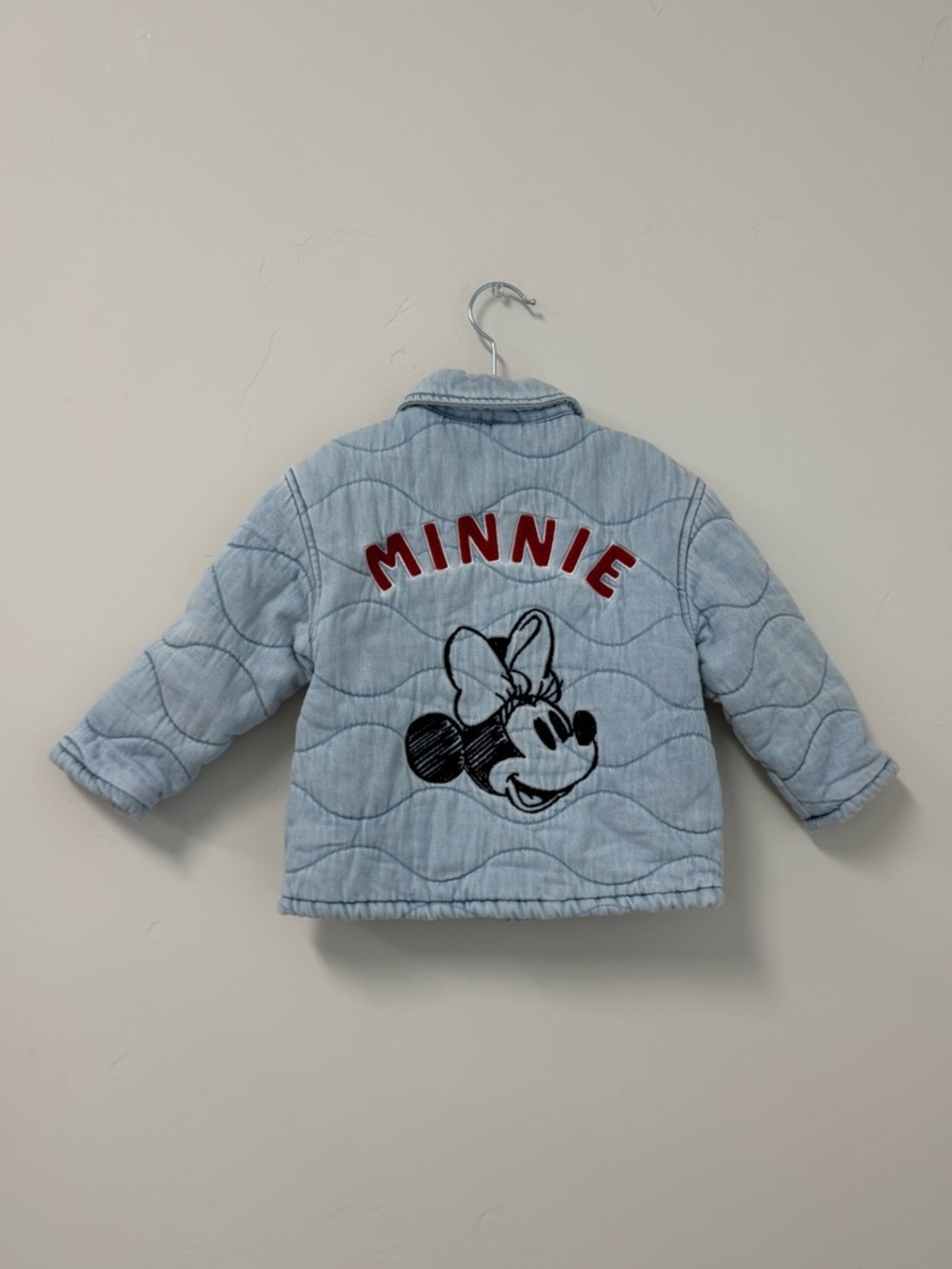 Zara Minnie Mouse Denim Sherpa Jacket